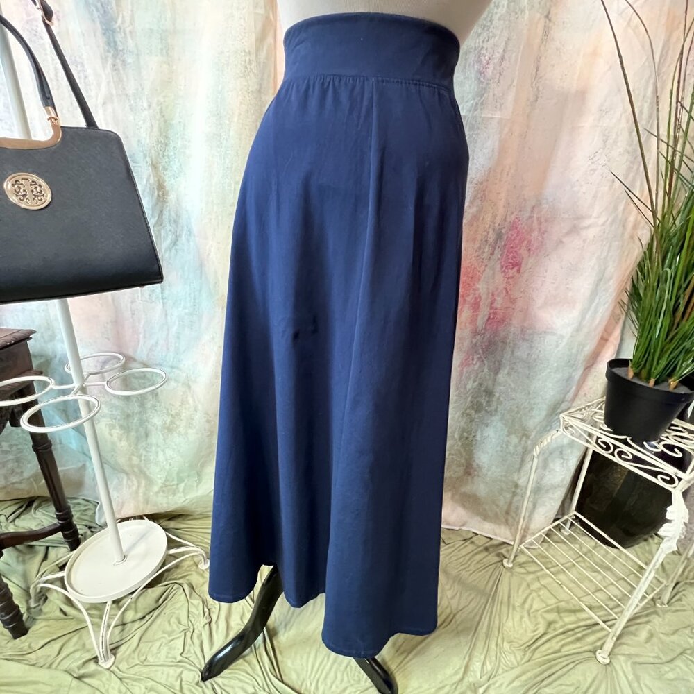 πWomen Within Cotton Size 26/28 Comfy Wide Elastic Waistband Skirt